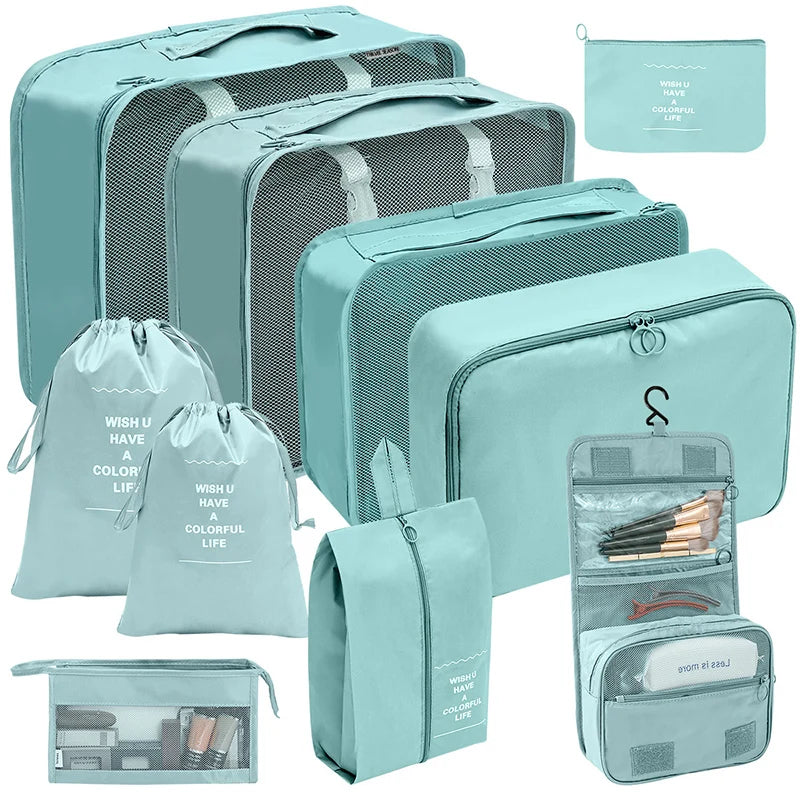 7/10 Piece Travel Organizers – Bags for Suitcases, Clothes, and Shoes