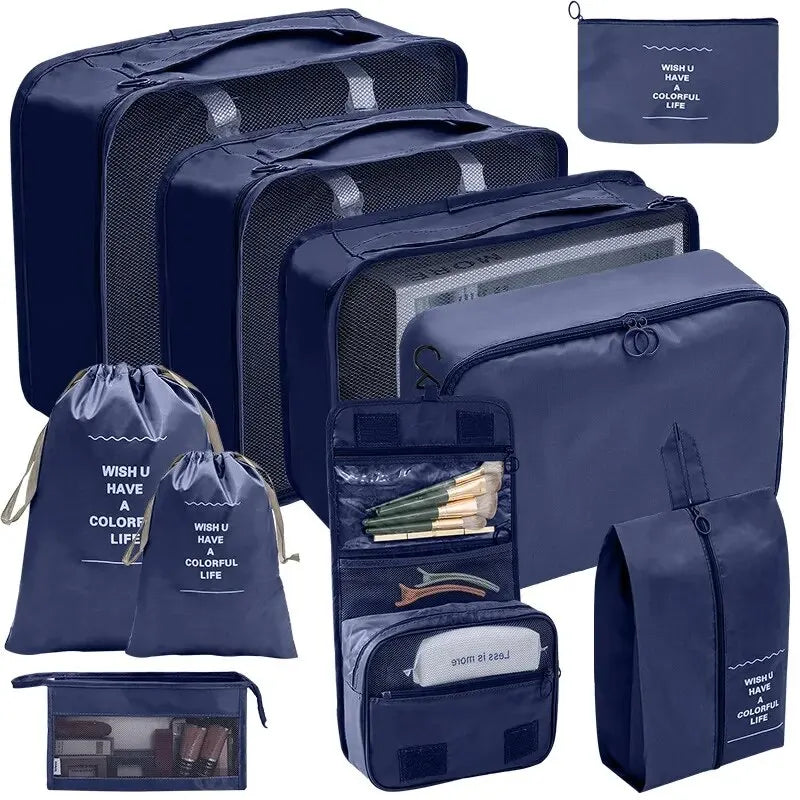 7/10 Piece Travel Organizers – Bags for Suitcases, Clothes, and Shoes