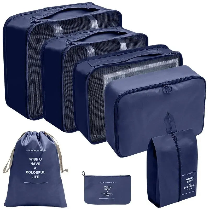 7/10 Piece Travel Organizers – Bags for Suitcases, Clothes, and Shoes
