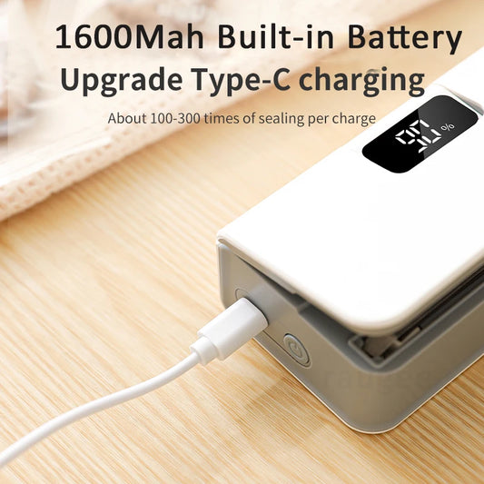 Portable Heat Sealer for Bags | USB Rechargeable