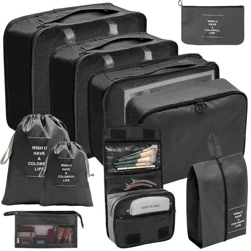 7/10 Piece Travel Organizers – Bags for Suitcases, Clothes, and Shoes