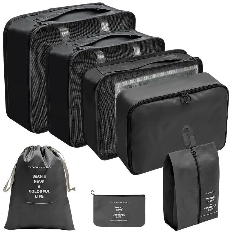7/10 Piece Travel Organizers – Bags for Suitcases, Clothes, and Shoes