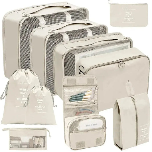 7/10 Piece Travel Organizers – Bags for Suitcases, Clothes, and Shoes