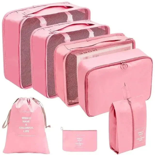 7/10 Piece Travel Organizers – Bags for Suitcases, Clothes, and Shoes